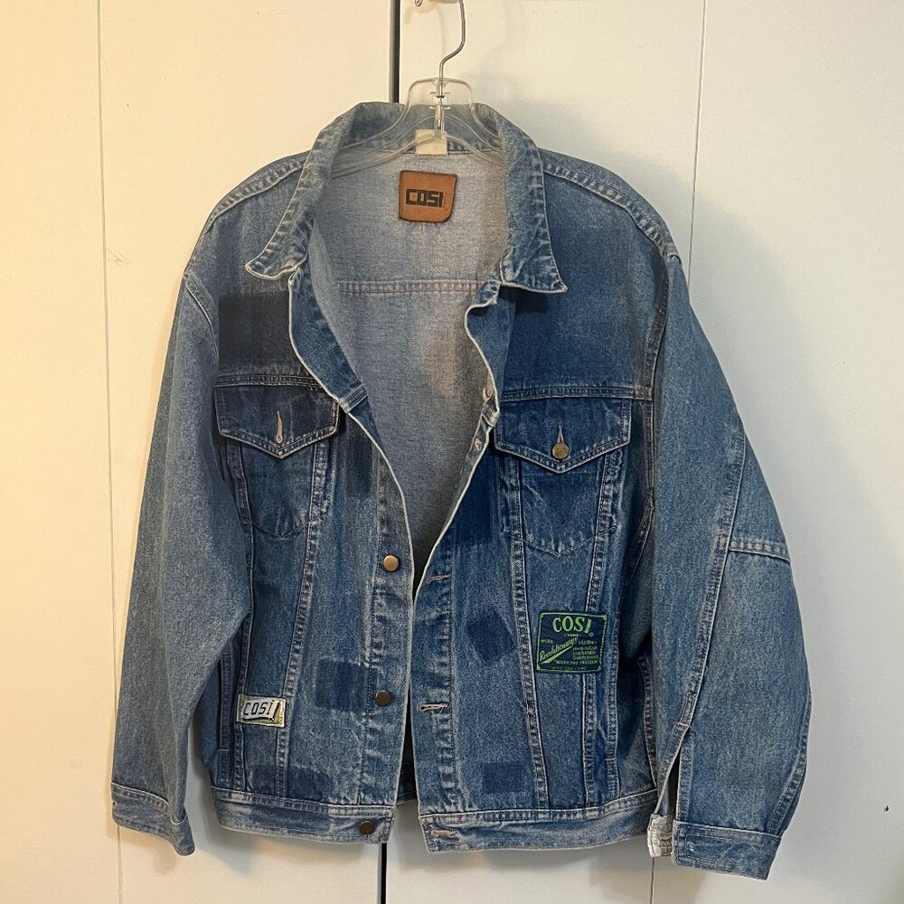 Vintage 90s Patchwork COSI Denim Jean Jacket